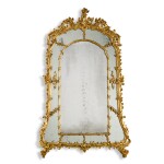 A North Italian carved giltwood mirror, mid-18th century