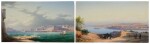 A Pair of Maltese Views (View of Manuel Island with Valletta; The Grand Harbour Seen from Birgu)