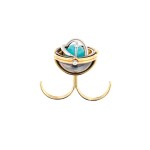 Elie Top, Amazonite and Diamond Ring [Bague Amazonite et Diamants], ‘Pluton’