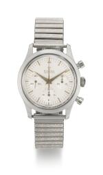 RODANIA |  GEOMETER, REFERENCE 5621 H STAINLESS STEEL CHRONOGRAPH WRISTWATCH WITH BRACELET,  CIRCA 1965 
