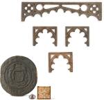 A SMALL 'ANTIQUARIAN' COLLECTION OF ENGLISH OBJECTS, THE TRACERY 15TH CENTURY