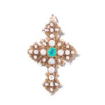 Pendentif émeraude et diamants | Emerald and diamond pendant