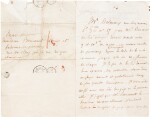 Lettre autographe au doreur et encadreur Jean-Louis Boucarut. 24 mai 1834. Inédite.