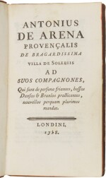 A. Arena. Ad suos compagnones studiantes, 1758 