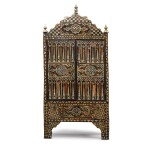 An Ottoman tortoiseshell, bone and mother-of-pearl composite inlaid cabinet, Turkey, 19th century
