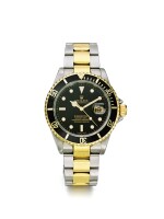 ROLEX | SUBMARINER REF 16613. A STAINLESS STEEL AND YELLOW GOLD AUTOMATIC CENTER SECONDS WRISTWATCH WITH DATE CIRCA 2000