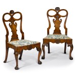 A pair of George II carved walnut side chairs, circa 1730-40