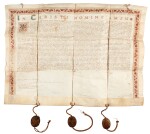 University of Padua, Large vellum document issued to Joannes Rienschovius, dated 1636, with 3 seals