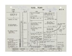 FLOWN Apollo 11 Flight Plan sheet—Demonstrating the Touchdown of Lunar Module "Eagle" on the Lunar Surface