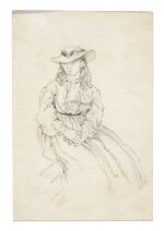GREENAWAY | Seated Girl, pencil sketch