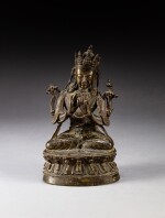 A bronze figure of Maitreya Tibet, 16th century | 西藏 十六世紀 銅彌勒佛坐像