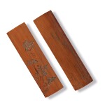 TWO BAMBOO WRIST RESTS, QING DYNASTY