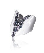 Feng-J | Bracelet et boucles d'oreille, "Cœur Blanc" | Bracelet and earrings, 'Cœur Blanc'