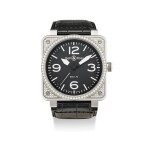 BELL & ROSS | REFERENCE BR01-92-S A STAINLESS STEEL AND DIAMOND-SET WRISTWATCH, CIRCA 2015