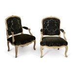 A PAIR OF LATE LOUIS XV WHITE-PAINTED FAUTEUILS A LA REINE BY JEAN-NICOLAS BLANCHARD, CIRCA 1770