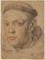 FRENCH SCHOOL, 17TH CENTURY | Head of a monk