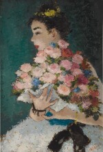 Femme avec bouquet 