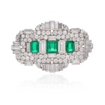 Emerald and diamond brooch/pendant, Bulgari, circa 1930