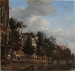 An imaginary view of a quiet canal in Amsterdam
