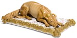 A MEISSEN MODEL OF CATHERINE THE GREAT'S FAVOURITE HOUND, AFTER A MODEL BY J. J. KAENDLER, MID-19TH CENTURY
