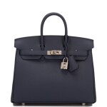 Hermès Bleu Nuit Birkin 25cm of Togo Leather with Palladium Hardware