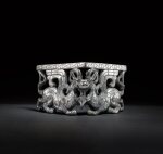 An important and extremely rare silver-inlaid bronze corner-piece, Eastern Zhou dynasty, Warring States period | 東周戰國時期 銅錯銀獸形承足