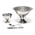 Two Danish silver bowls, Nos. 196 and 180B, Georg Jensen Silversmithy, Copenhagen, 20th Century