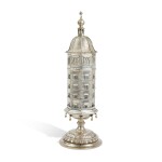 A Large Austrian Silver Spice Tower, Late 19th Century