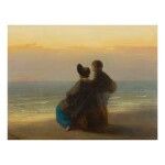 JOZEF ISRAËLS | MOTHER AND CHILD LOOKING OUT TO SEA