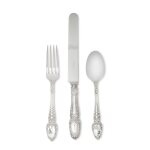 An American Silver Broom Corn Pattern Flatware Set, Tiffany and Co., New York,  Early 20th Century