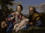 GIOVANNI BATTISTA SALVI, CALLED SASSOFERRATO | HOLY FAMILY WITH THE INFANT SAINT JOHN THE BAPTIST