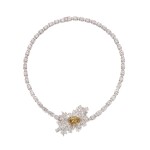 Fancy Deep Brown-Yellow Diamond and Diamond Necklace | 10.16克拉 深彩棕黃色鑽石 配 鑽石 項鏈