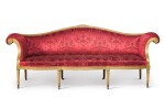 A George III giltwood sofa by B. Harmer, circa 1785