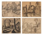 Untitled (Soho Port, Bloomfield); Untitled (Newark); Bloomfield Lock, North, From Montgomery Street; Oak's Pond, Bloomfield: A Group of Four Works