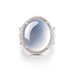 Icy Jadeite and Diamond Ring | 天然冰種翡翠 配 鑽石 戒指