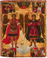 The Archangels Michael and Gabriel with Scenes, Greece, late 17th century