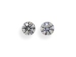 A Pair of 0.50 Carat Round Diamonds, F Color, VS2 and SI1 Clarity