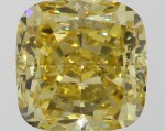 A 1.76 Carat Fancy Intense Yellow Cushion-Cut Diamond, VVS2 Clarity