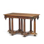 A French Renaissance carved walnut centre table
