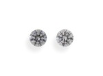 A Pair of  0.51 and 0.50 Carat Round Diamonds, D Color, SI1 and SI2 Clarity 