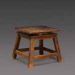 A sculptor's walnut tripod low stand, probably French, early 20th century