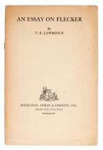  LAWRENCE, T.E. | An Essay on Flecker, 1937, New York, 1/56 printed to protect copyright