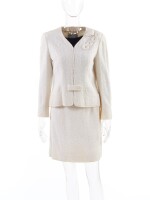 CHANEL | IVORY TWEED SKIRT SUIT 