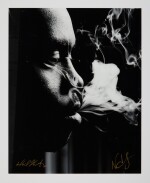 Nas "Smoke" silver gelatin print, signed by Nas and Hastings