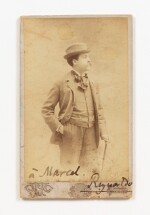 [PROUST] Reynaldo Hahn. Portrait dédicacé à Marcel Proust, par Otto, ca 1896. [Avec :] Lettre a.de Reynaldo H