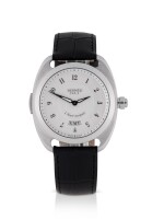 HERMÈS | DRESSAGE L'HEURE MASQUÉE, REF DR5.810 LIMITED EDITION STAINLESS STEEL DUAL TIME WRISTWATCH WITH HIDDEN HOUR HAND CIRCA 2015