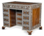 AN ANGLO-INDIAN IVORY INLAID ROSEWOOD WRITING OR DRESSING TABLE, VIZAGAPATAM, MID-18TH CENTURY