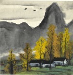 LIN FENGMIAN (1900-1991) |  AUTUMN SCENERY |  林風眠（1900-1991年）   《秋》 設色紙本 鏡框