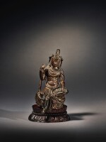 A gilt-bronze figure of a Bodhisattva Tang dynasty | 唐 鎏金銅菩薩坐像