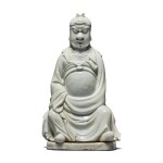 A 'Dehua' seated figure of Guandi, Qing dynasty